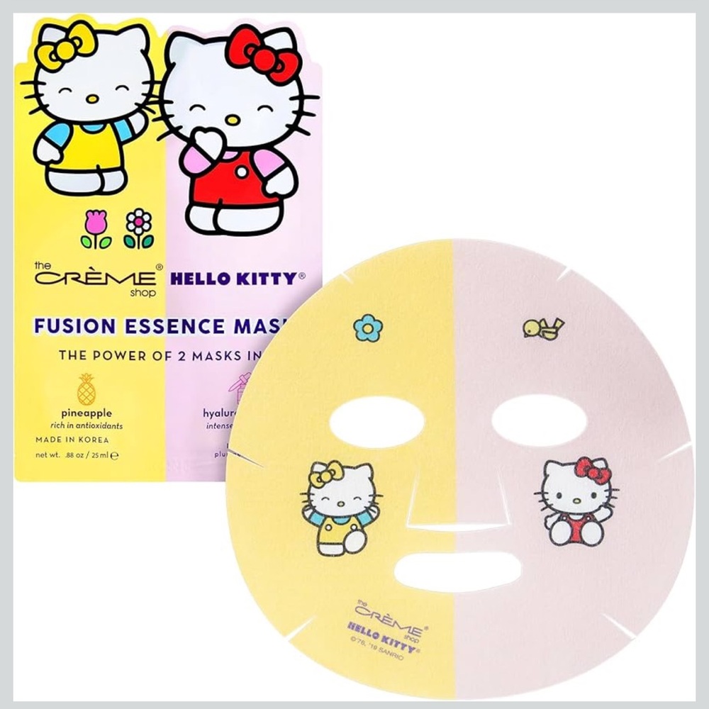 The Crème Shop x Hello Kitty 3 pack Mask – 2 in 1 Pineapple & Hyaluronic acid
